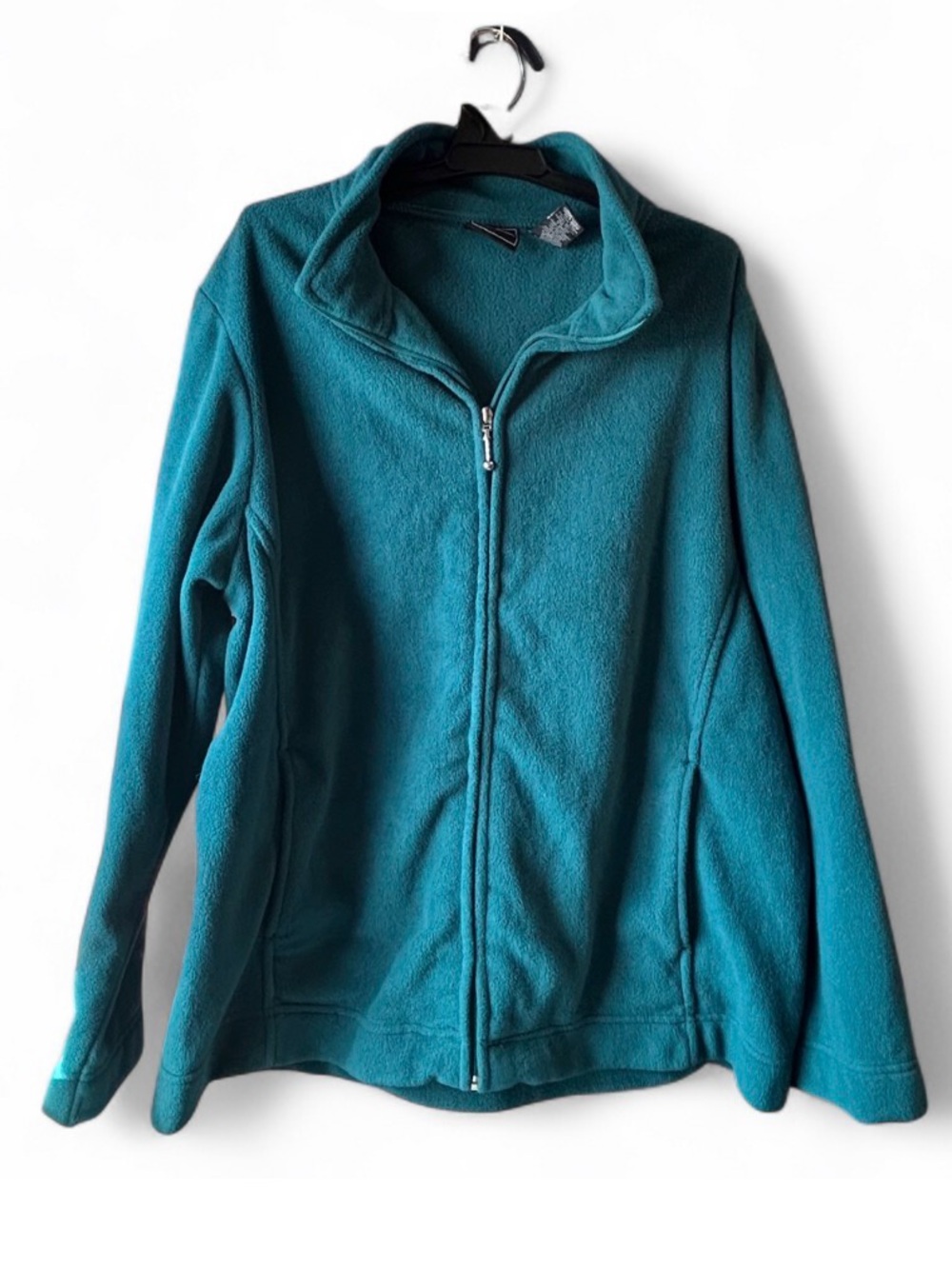 Bobbie Brooks Teal Full-Zip Fleece Jacket Sz L Women’s